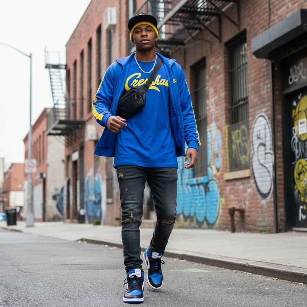 Crenshaw- Graphic T-Shirt- Royal